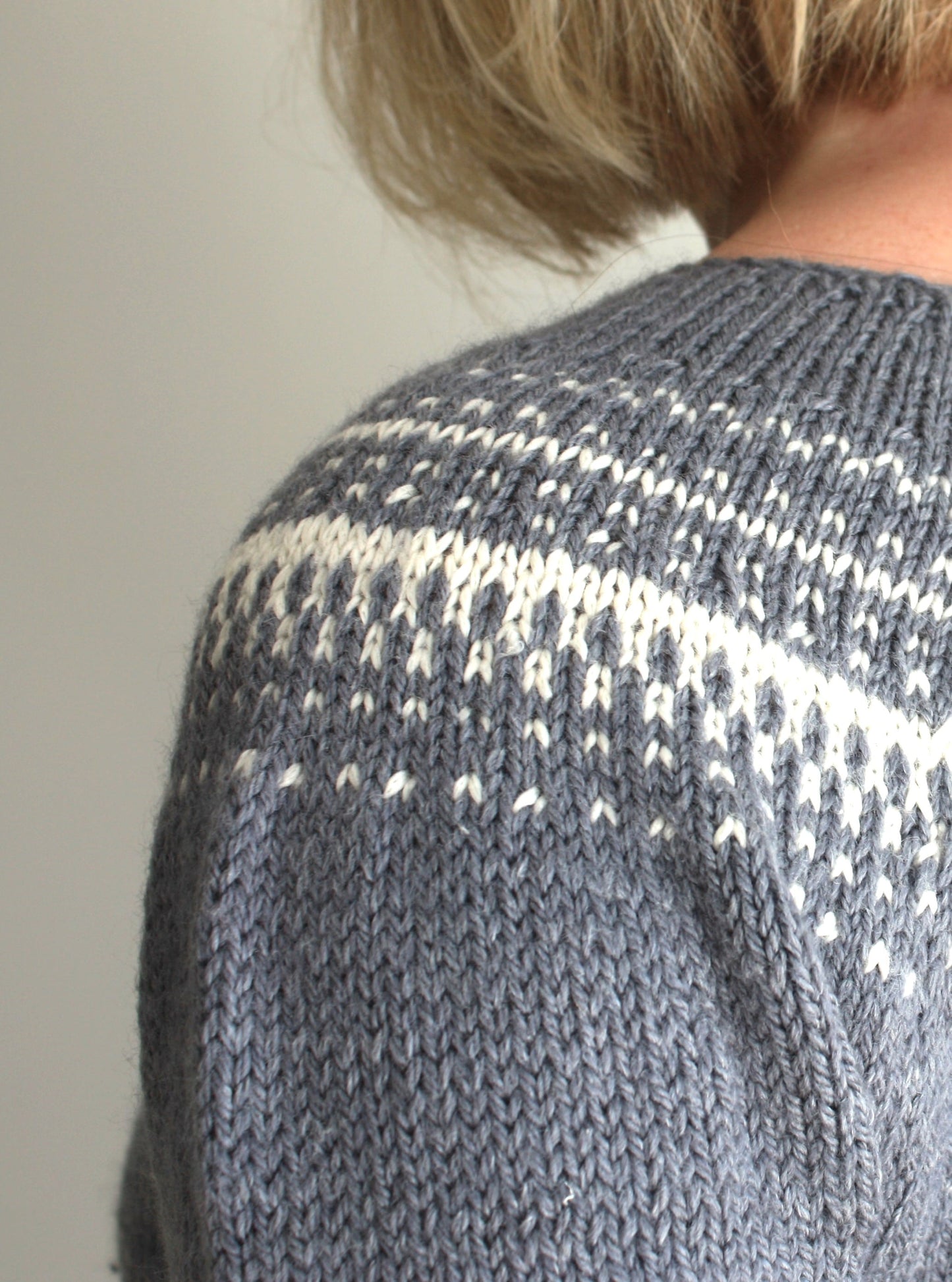 Easy Colorwork Seamless Top Down Sweater - Sarek Sweater - King & Eye