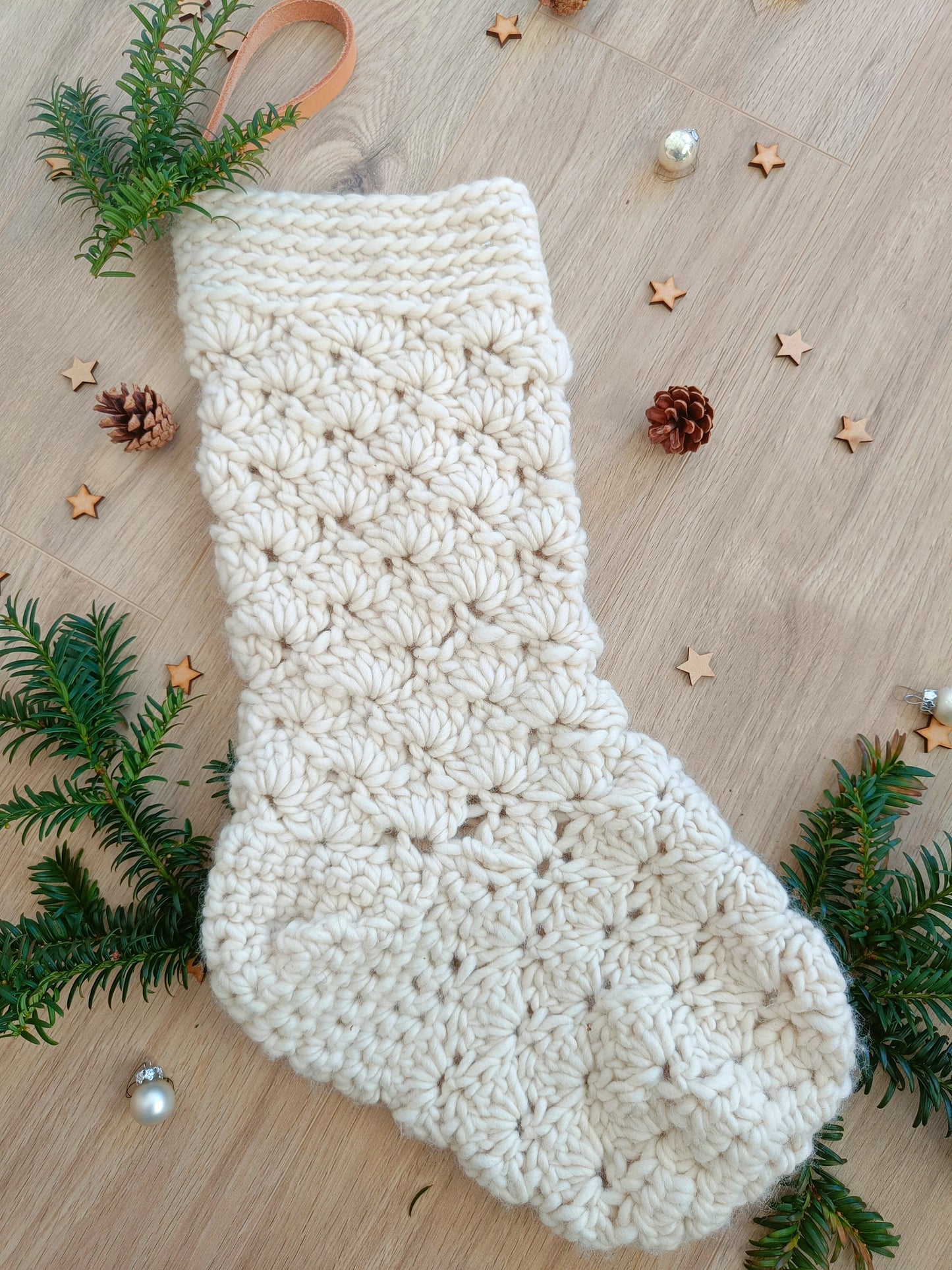 Easy Crochet Pattern - Giant Christmas Stocking - King & Eye