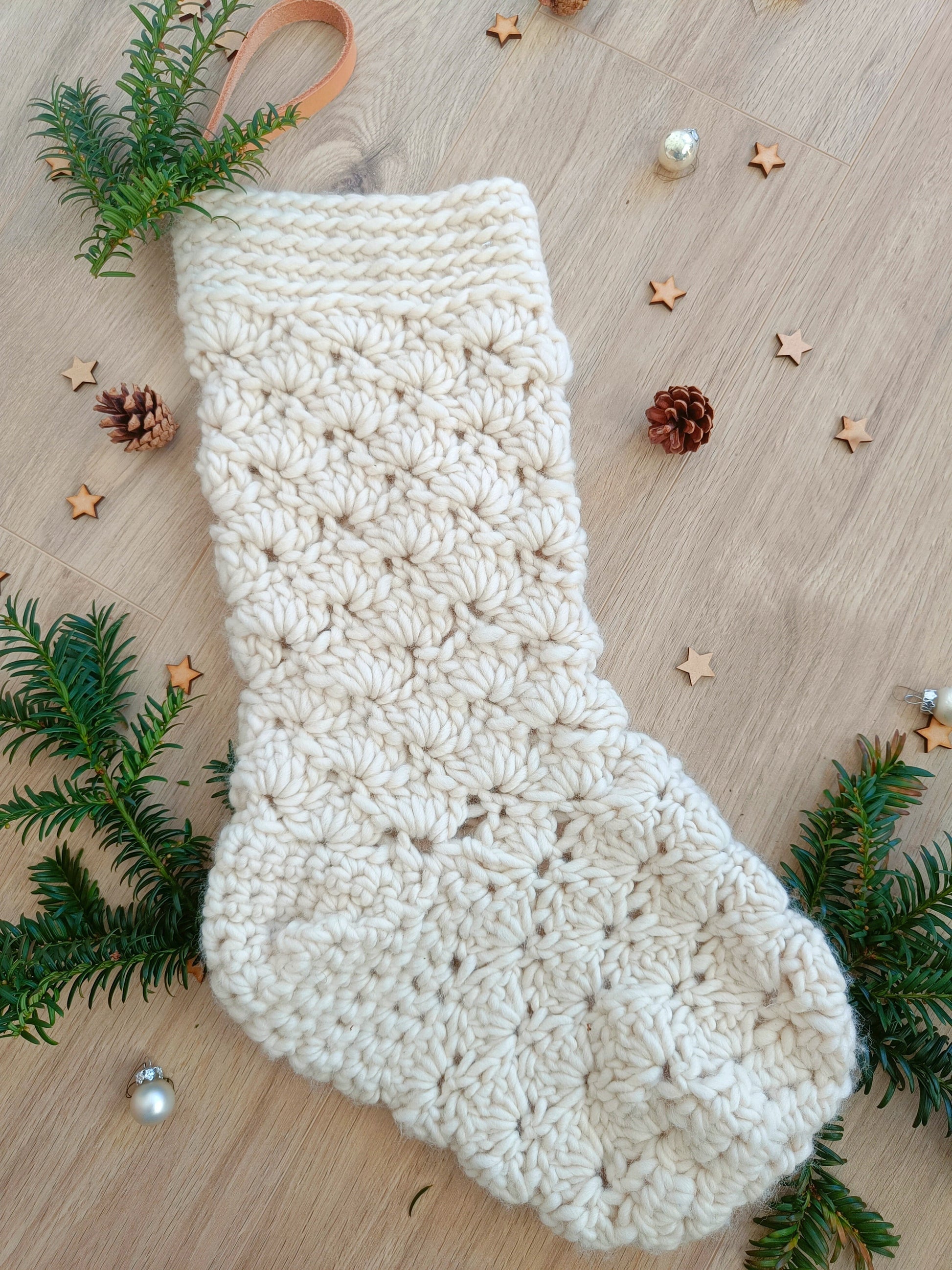 Easy Crochet Pattern - Giant Christmas Stocking - King & Eye