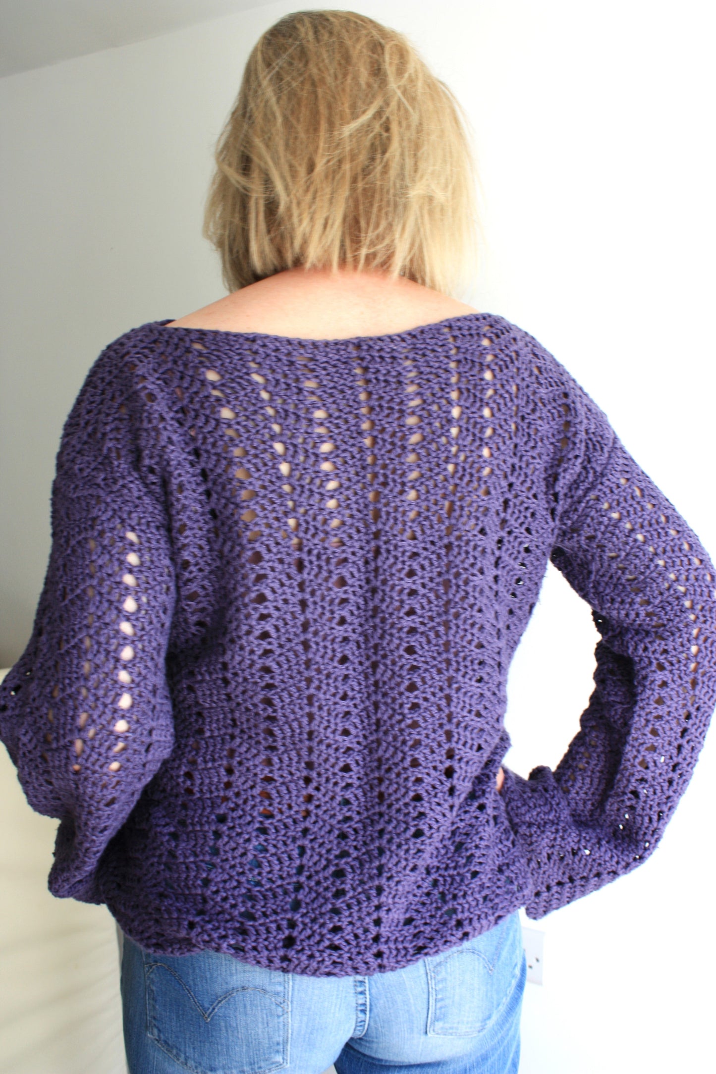 Easy Crochet Pattern - Spring Breeze Lace Sweater - King & Eye