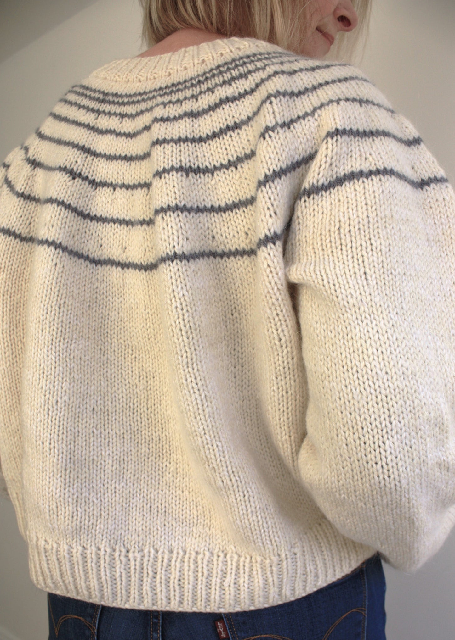 Easy Top Down Yoke Knitting Pattern - Colvend Sweater - King & Eye