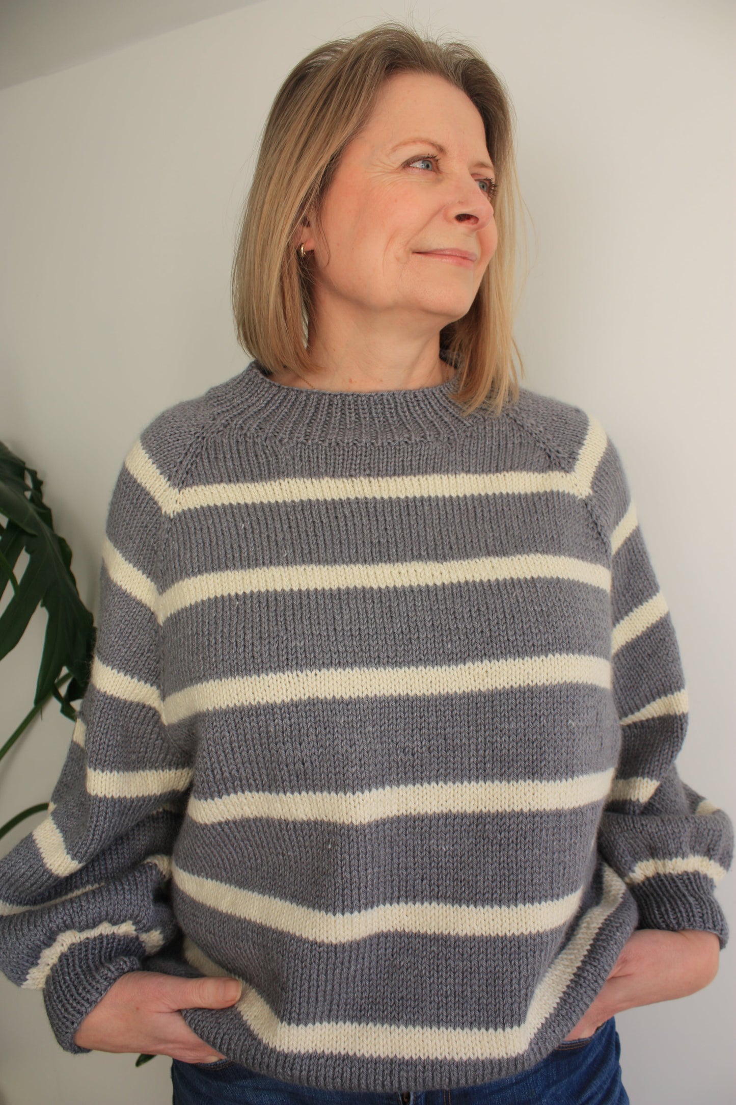 Stockholm Stripes Raglan Sweater Knitting Pattern - King & Eye