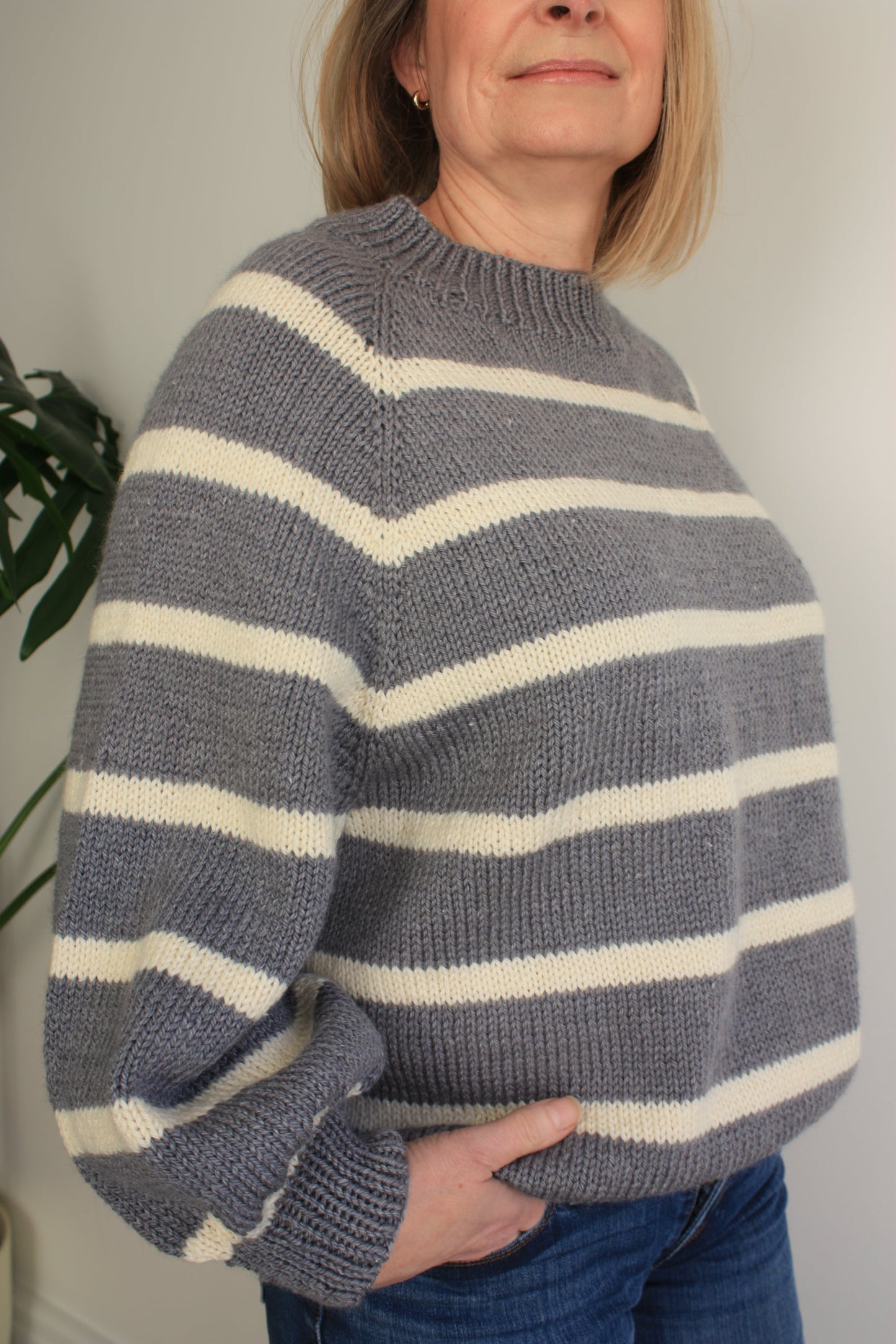 Stockholm Stripes Raglan Sweater Knitting Pattern - King & Eye