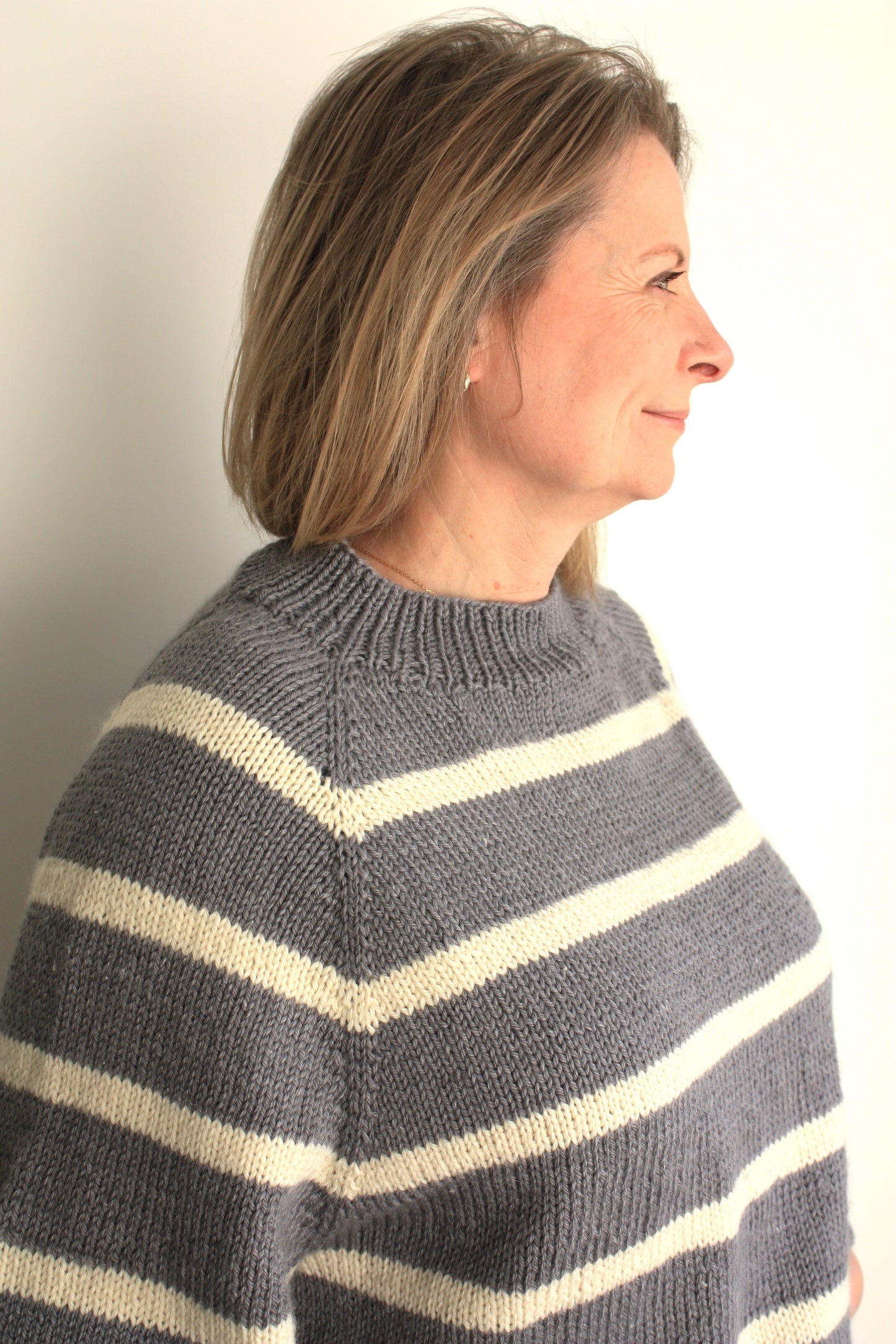 Stockholm Stripes Raglan Sweater Knitting Pattern - King & Eye