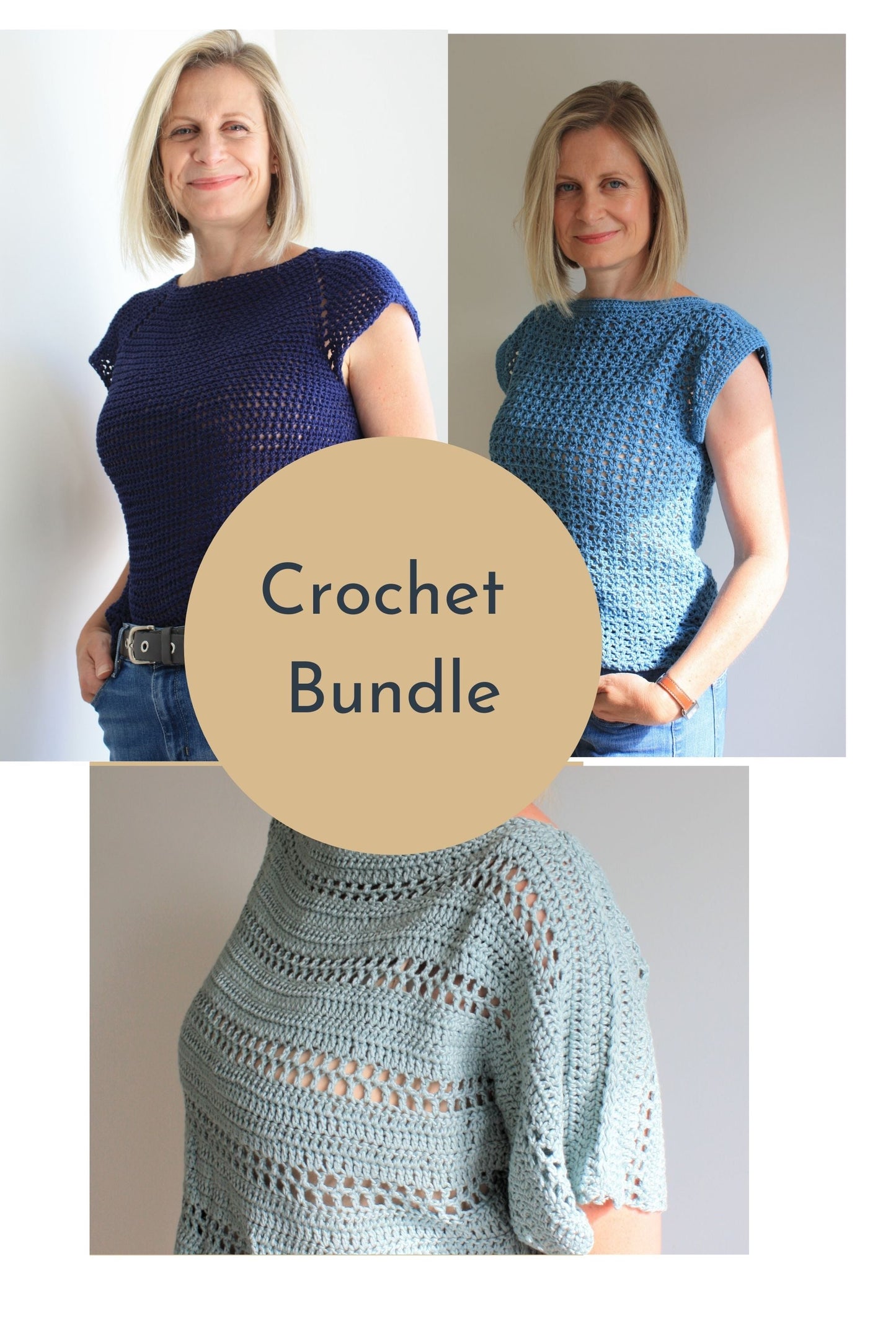 Easy Crochet Pattern Bundle - Summer Tops - King & Eye