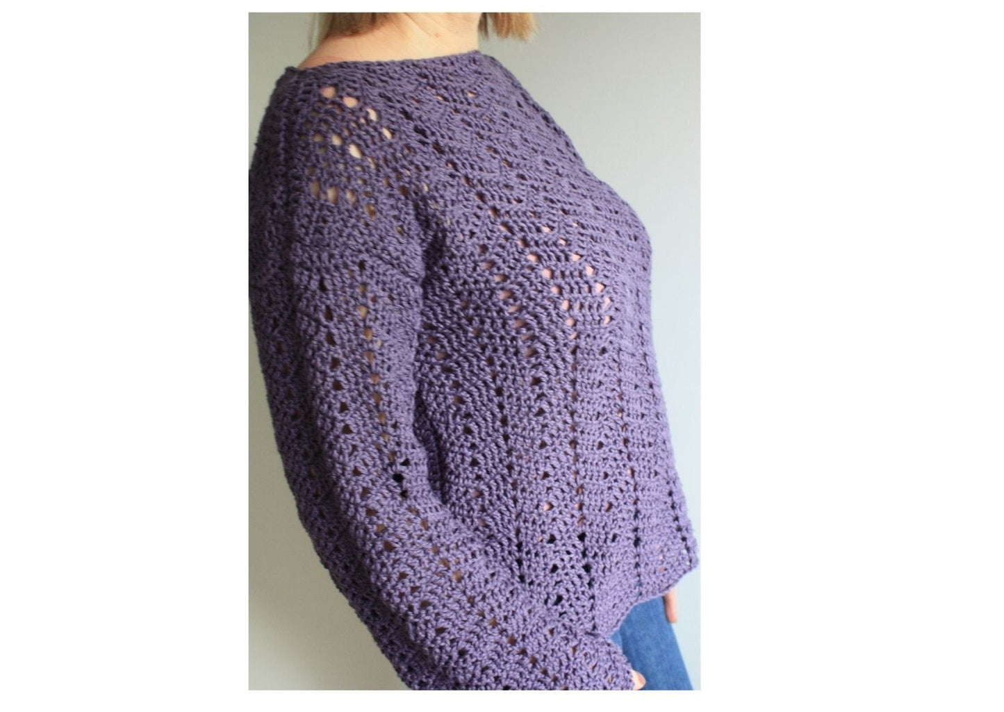 Easy Crochet Pattern - Spring Breeze Lace Sweater - King & Eye