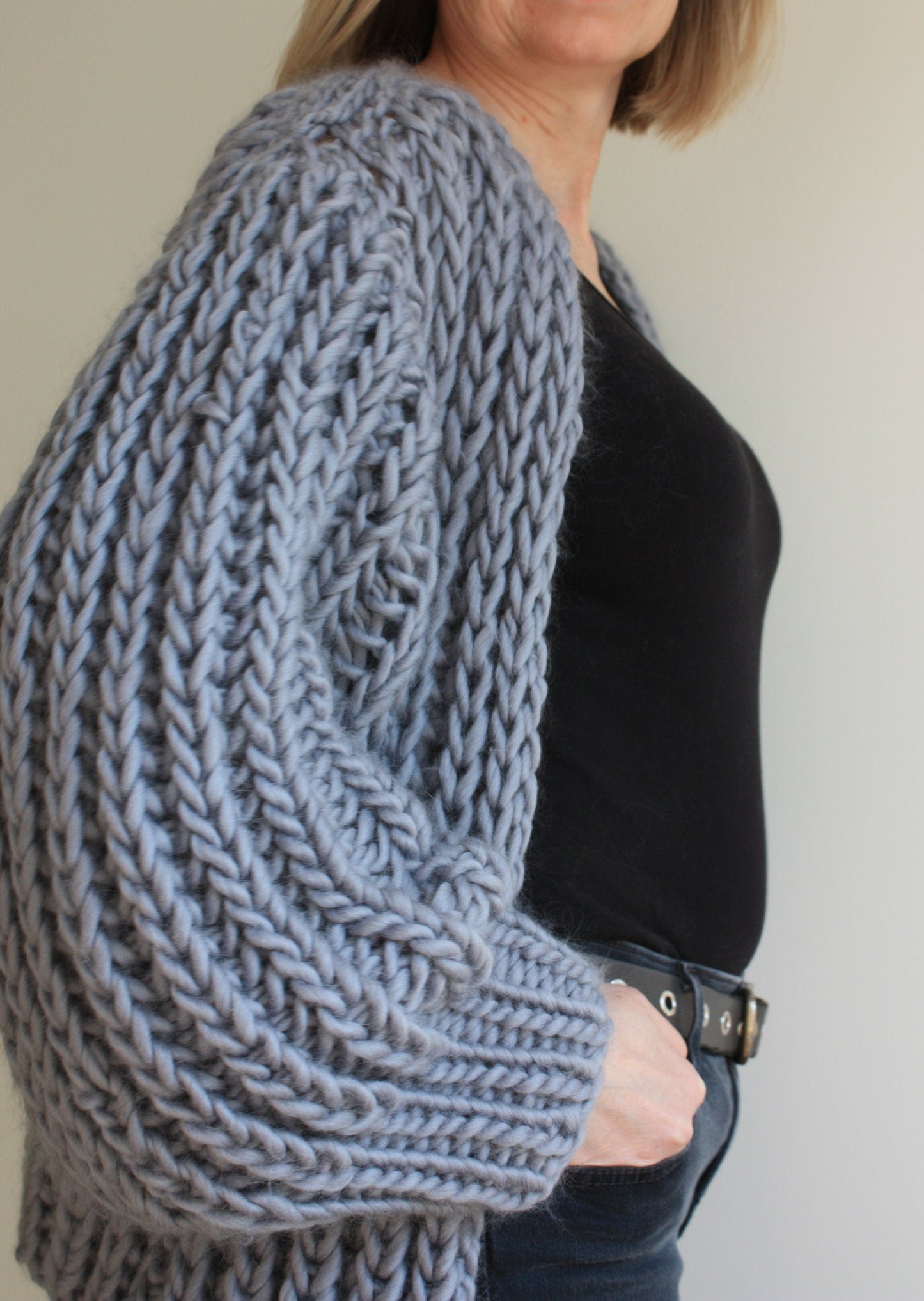 Easy Knitting Pattern - Oversized Chunky Knit Cardigan | The Portland Fisherman's Rib Knit Cardigan - King & Eye