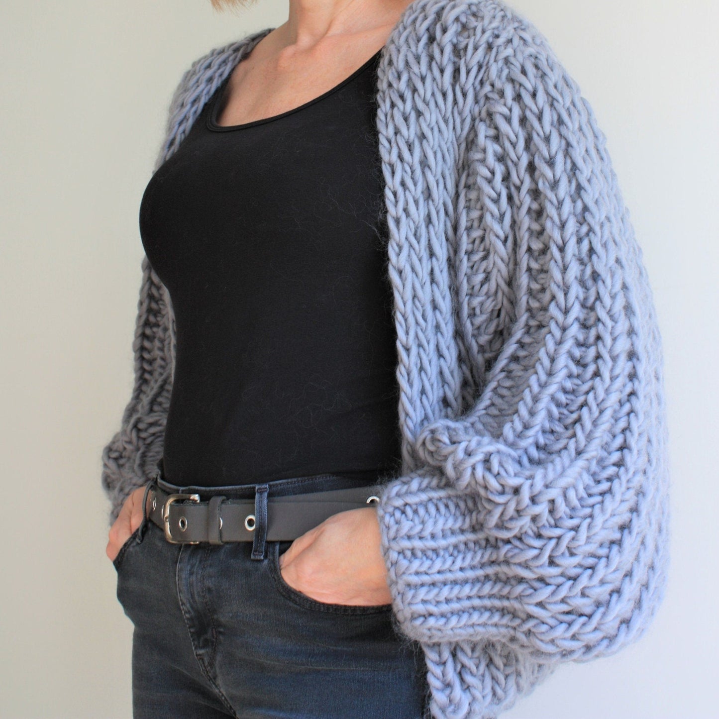 Easy Knitting Pattern - Oversized Chunky Knit Cardigan | The Portland Fisherman's Rib Knit Cardigan - King & Eye