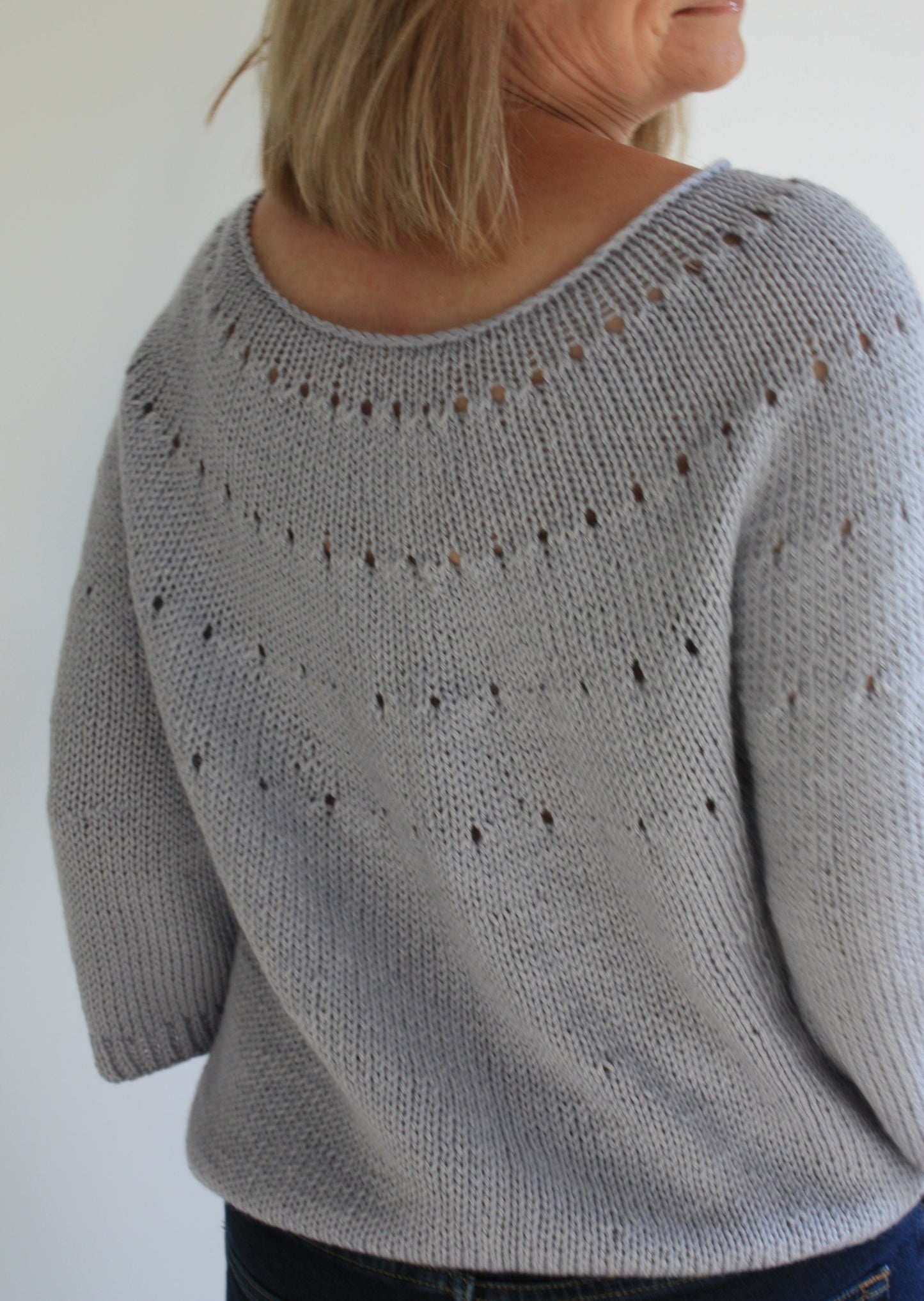 Easy Sweater Knitting Pattern - La Monnaie Blouse - King & Eye