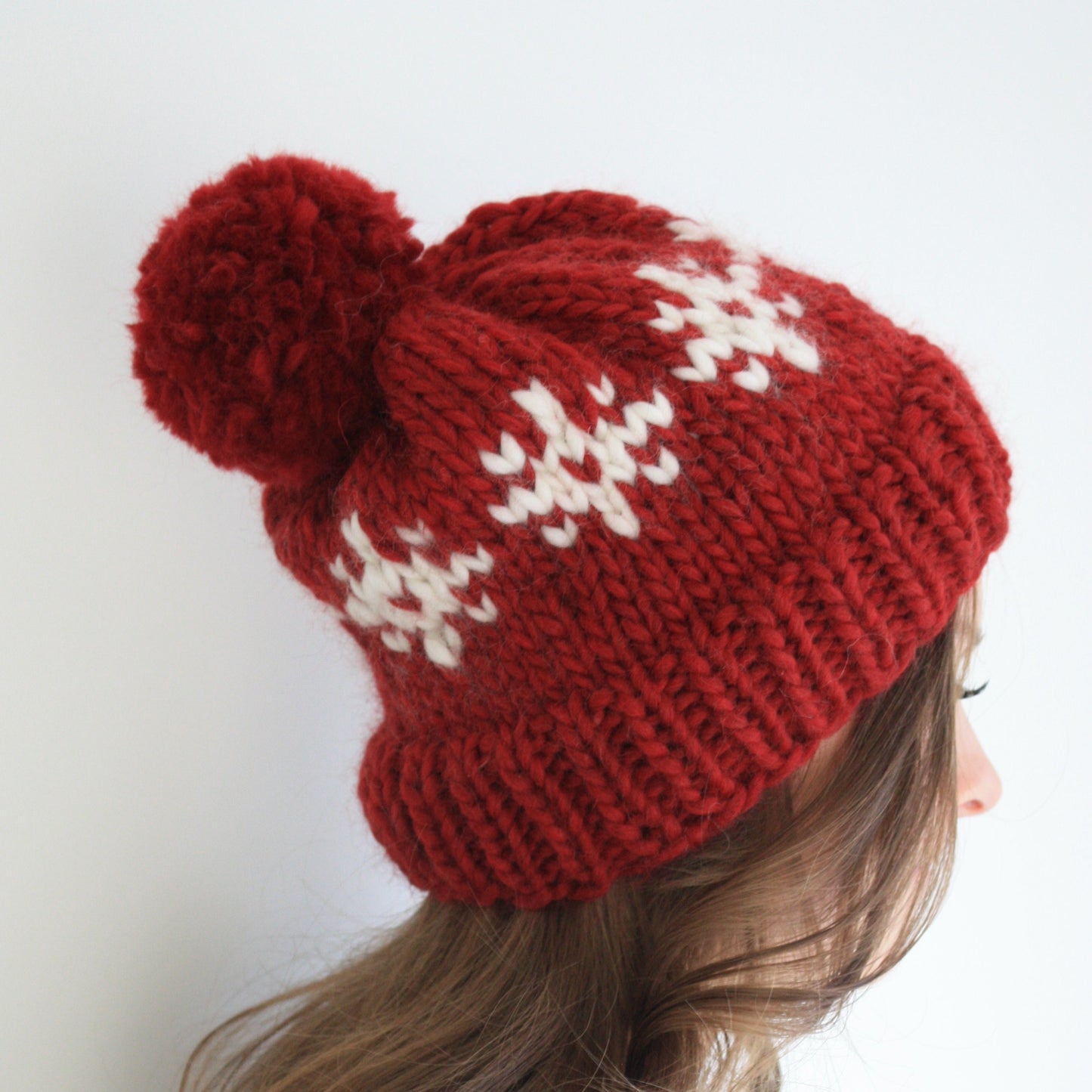 Knitting Pattern - Frostblomst Chunky Colourwork Hat - King & Eye