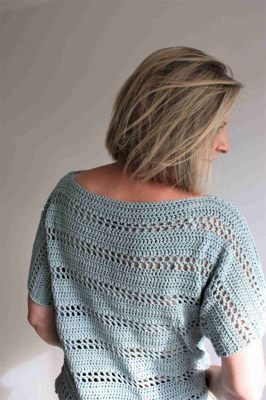 Crochet Summer Top Free Pattern I Tavira Tee - King & Eye