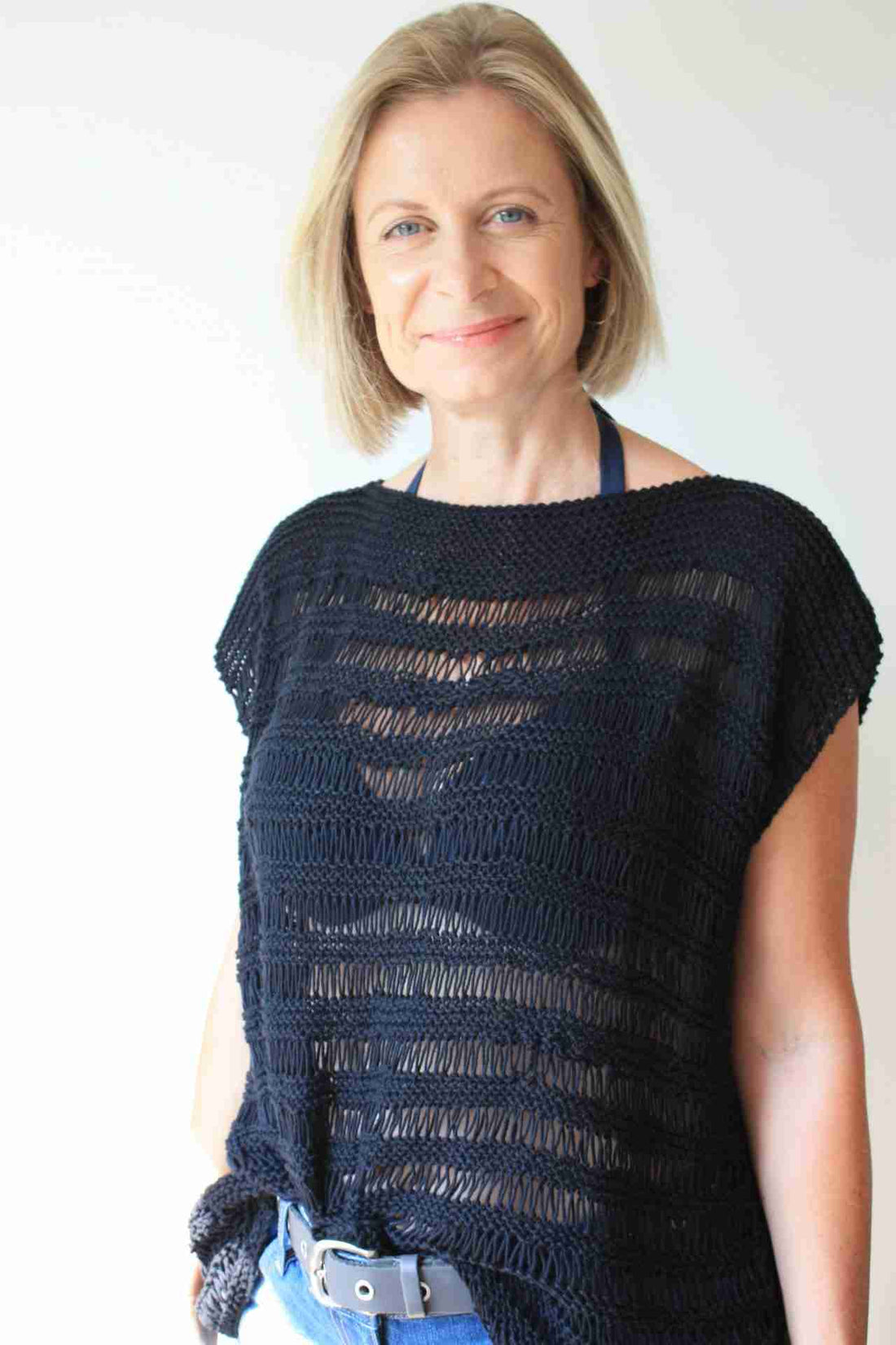 Easy Summer Tank Top Knitting Pattern for Beginners | Bon-Ares Tank Top - King & Eye