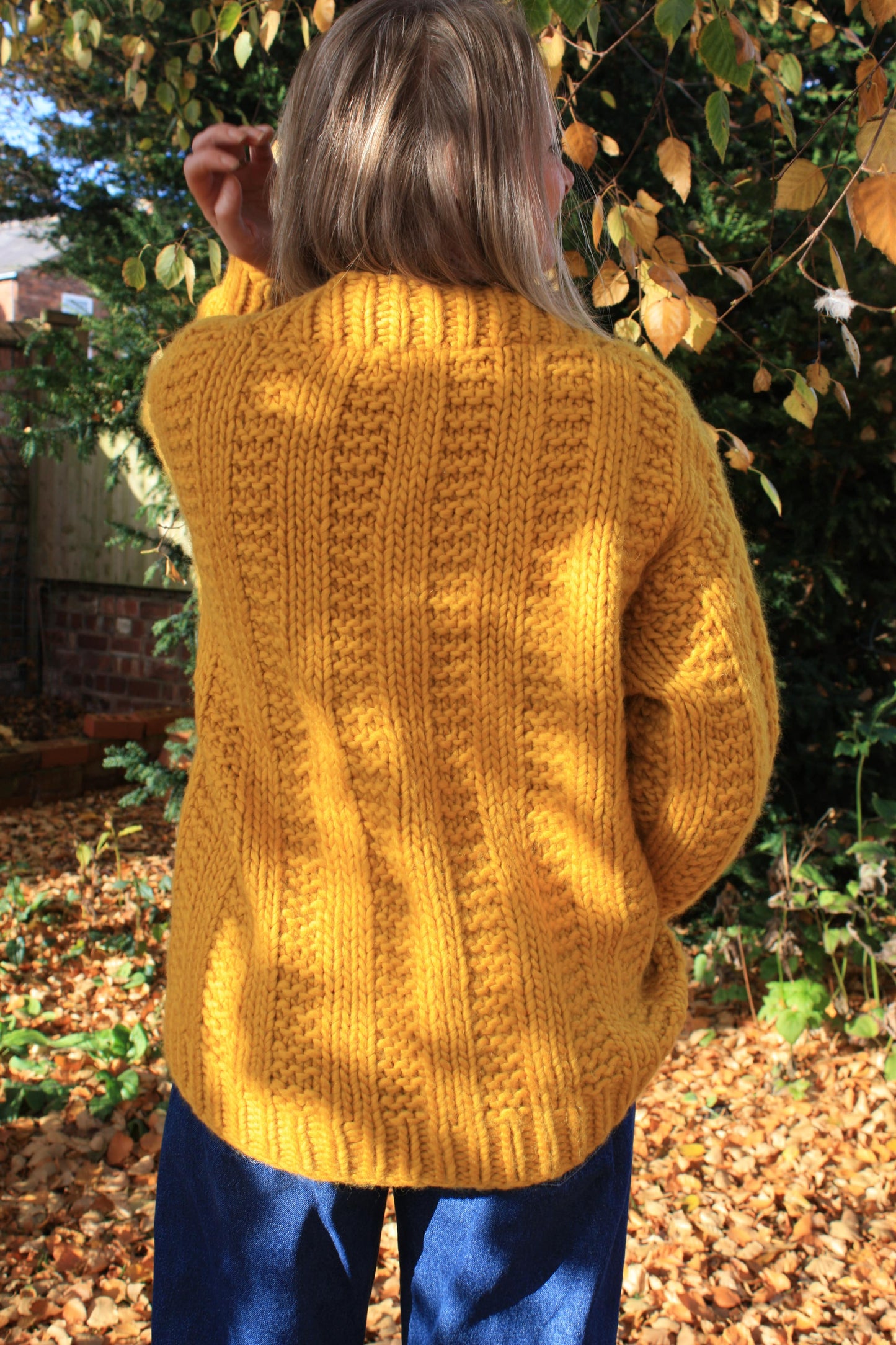 Chunky Knit Ribbed Cardigan Knitting Pattern - Golden Hour Cardigan - King & Eye