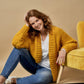 Chunky Knit Ribbed Cardigan Knitting Pattern - Golden Hour Cardigan - King & Eye