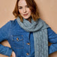 Mock Cable Scarf Knitting Pattern – Thornbury Easy Aran Cable-Effect Scarf PDF - King & Eye