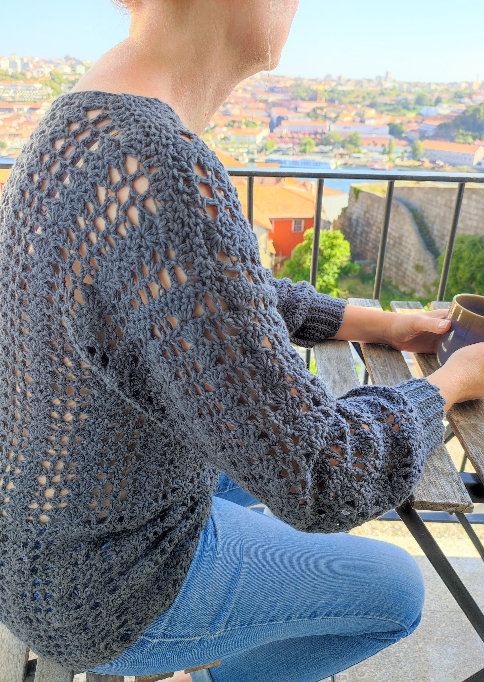 Crochet Sweater Pattern - Cordoaria Sweater - King & Eye