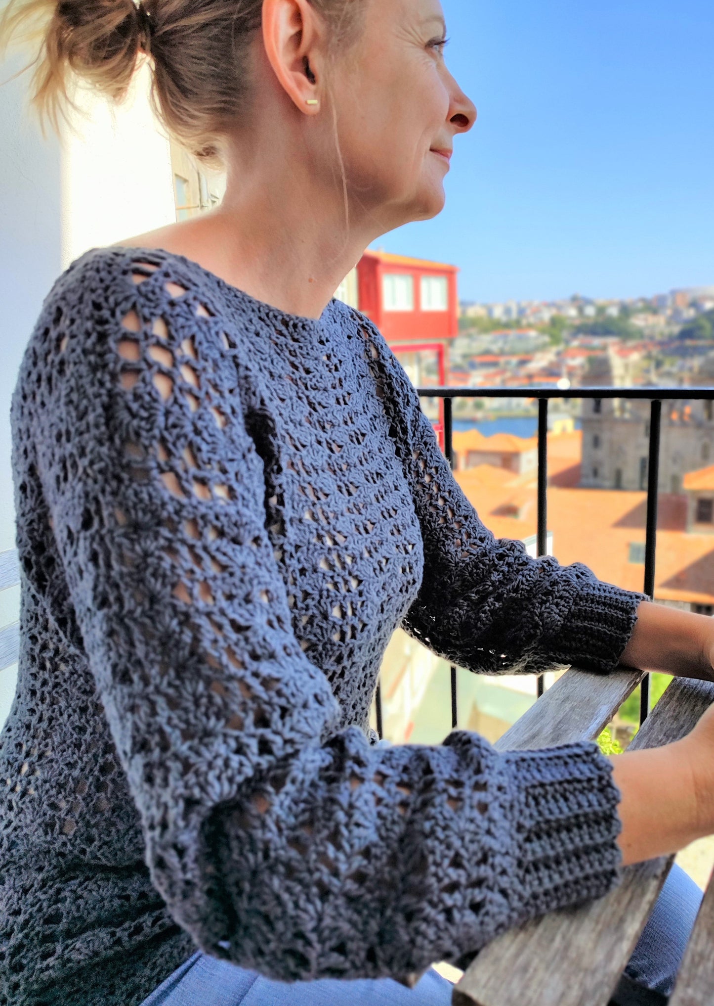 Crochet Sweater Pattern - Cordoaria Sweater - King & Eye