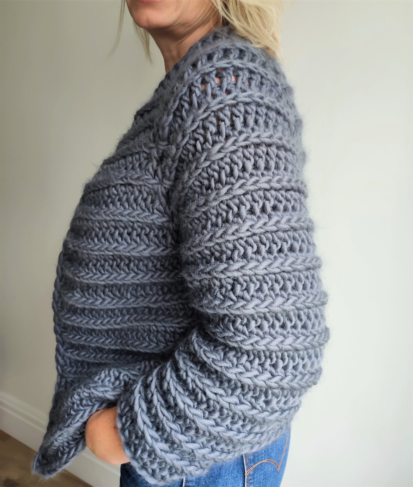 Easy Crochet Chunky Cardigan - Lindisfarne Cardigan - King & Eye