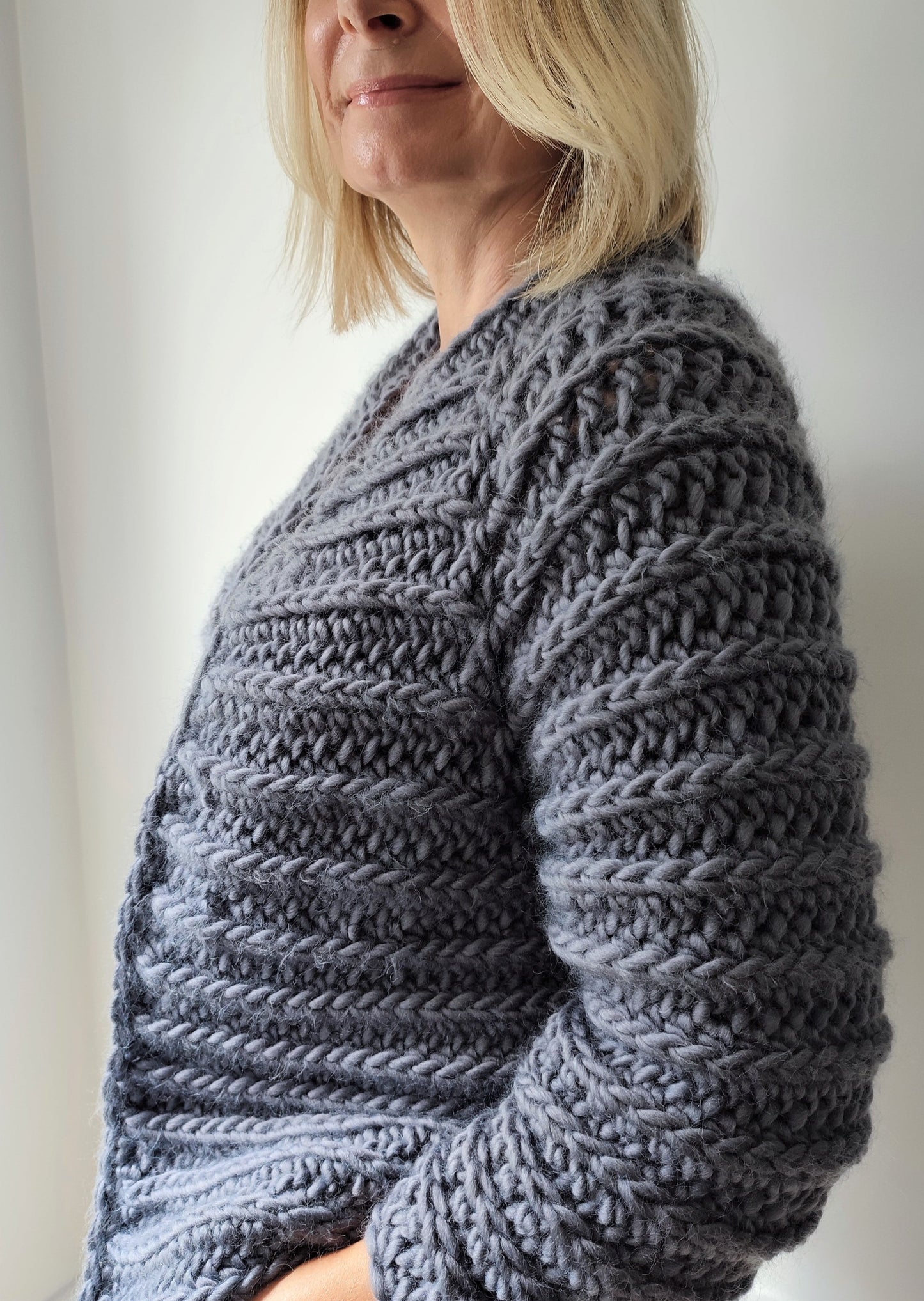 Easy Crochet Chunky Cardigan - Lindisfarne Cardigan - King & Eye