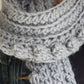 Easy Crochet Pattern - Chunky Oversized Crochet Bobble Scarf | Spots And Stripes Scarf - King & Eye