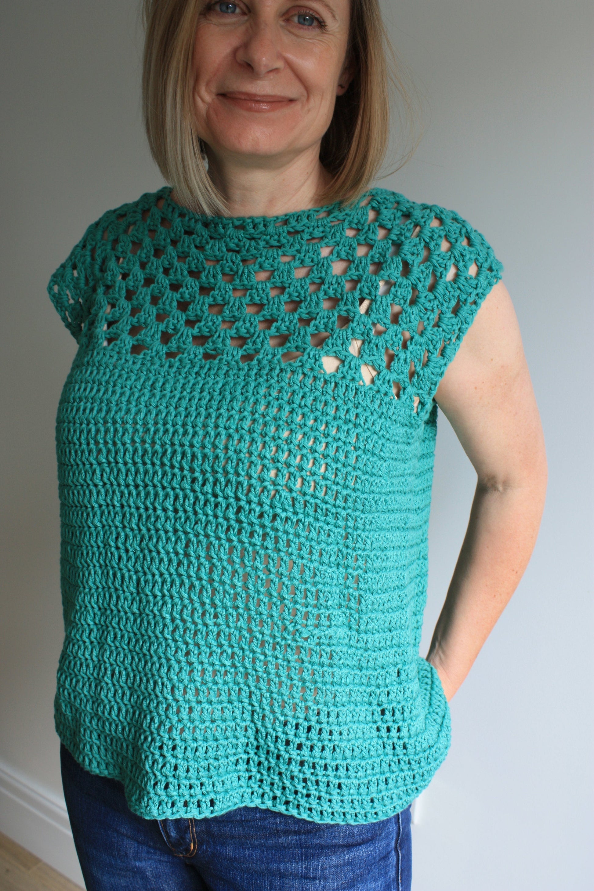 Crochet Kit, Crop top, to Knit with Crochet