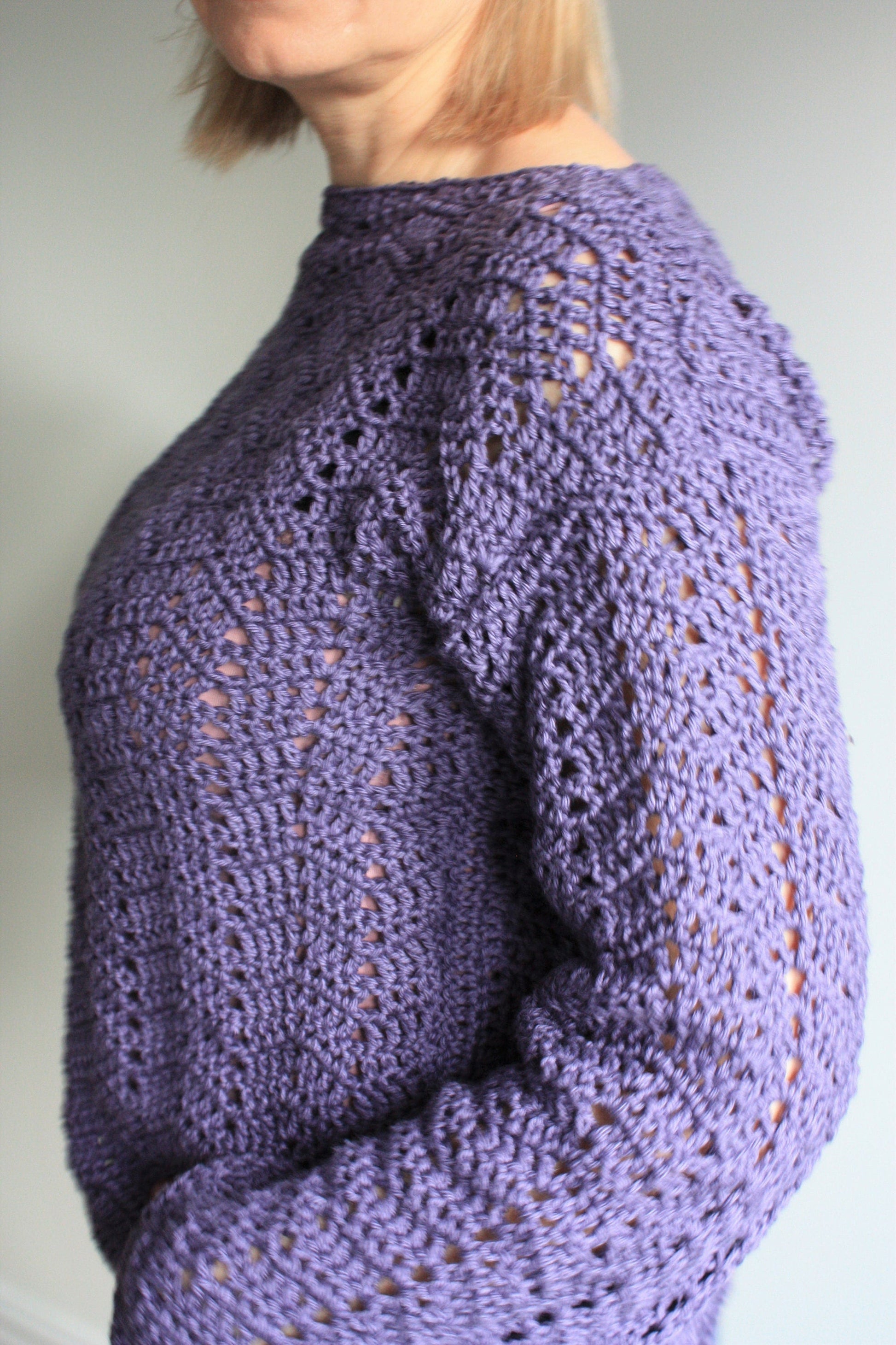 Easy Crochet Pattern - Spring Breeze Lace Sweater - King & Eye