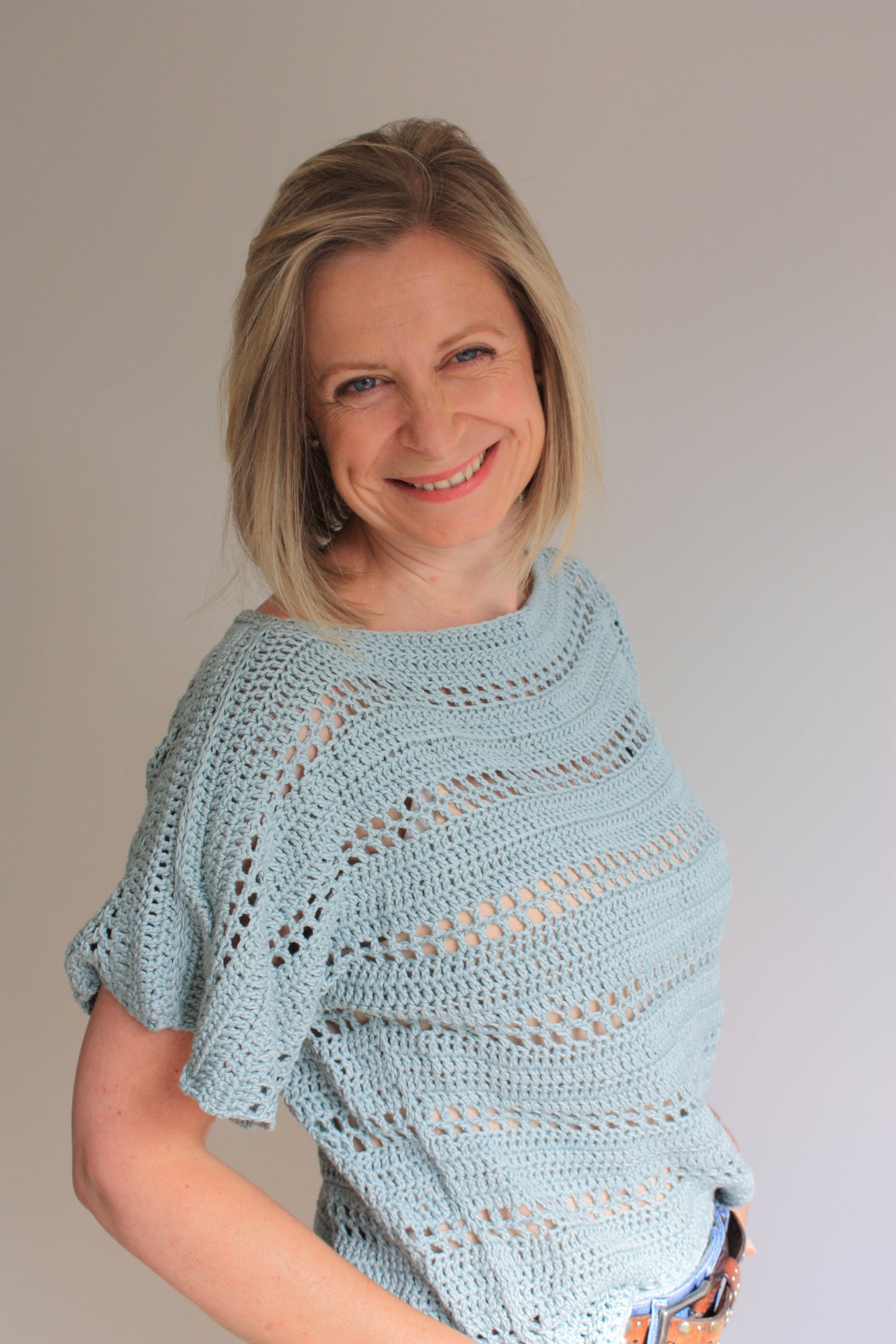 Easy Crochet Pattern - Tavira Tee Summer Top - King & Eye