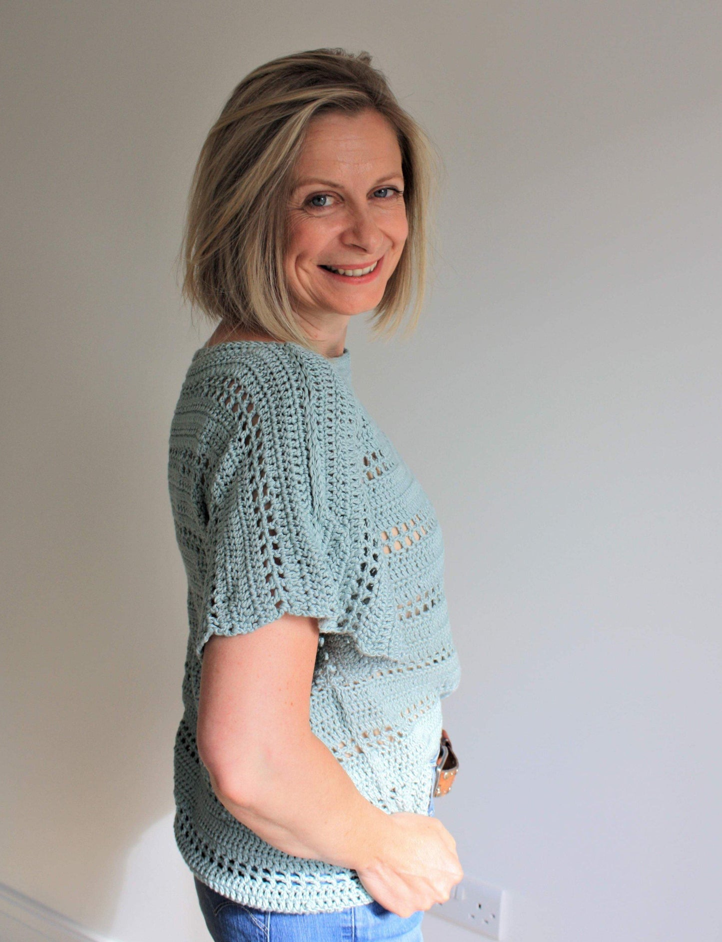 Easy Crochet Pattern - Tavira Tee Summer Top - King & Eye