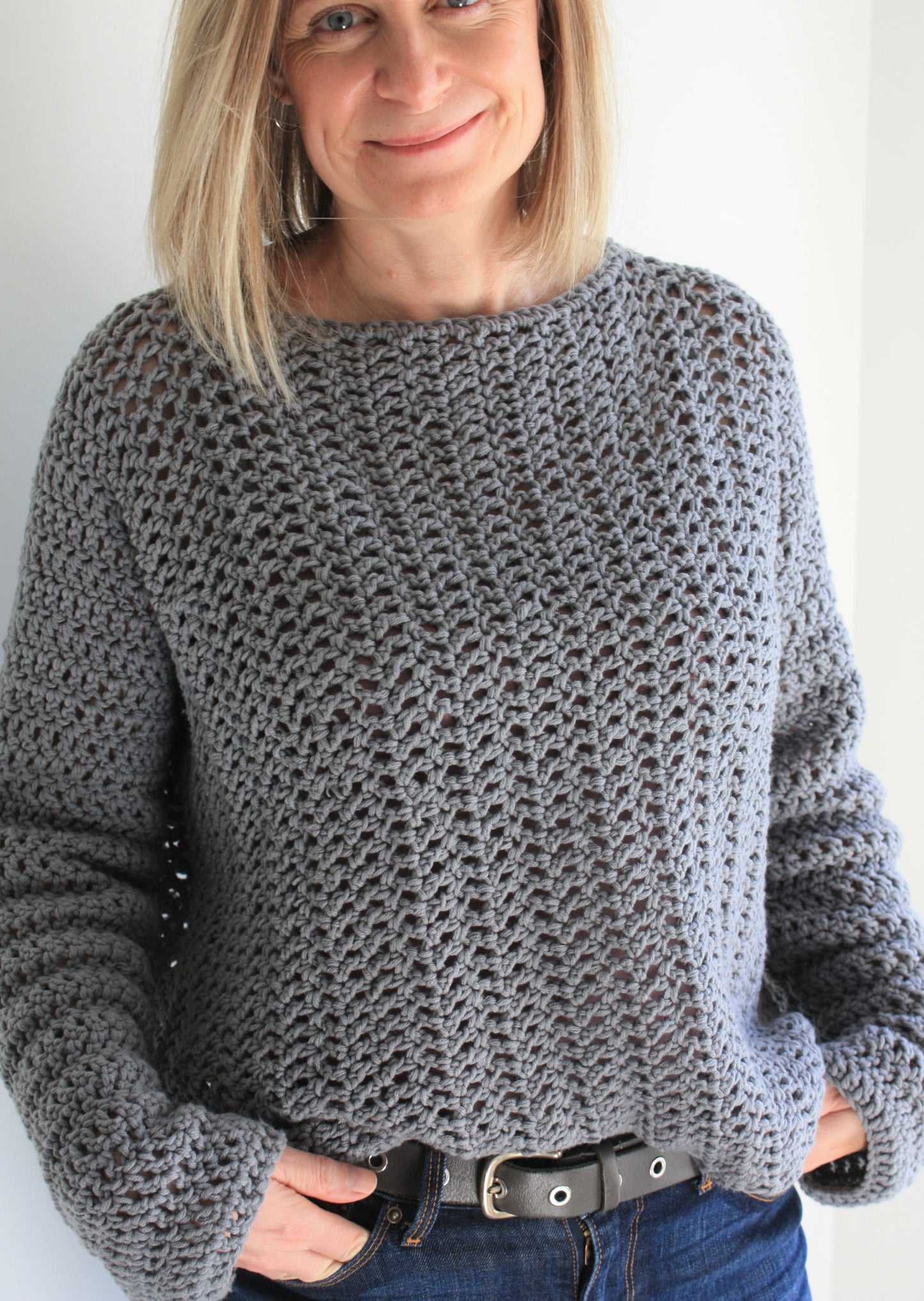 Easy Crochet Pattern - Tulip Time Sweater - King & Eye