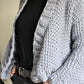 Easy Knitting Pattern - Chunky Knit Moss Stitch Cropped Cardigan | Mosscrop Cardigan - King & Eye