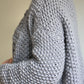 Easy Knitting Pattern - Chunky Knit Moss Stitch Cropped Cardigan | Mosscrop Cardigan - King & Eye