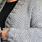 Easy Knitting Pattern - Chunky Knit Moss Stitch Cropped Cardigan | Mosscrop Cardigan - King & Eye