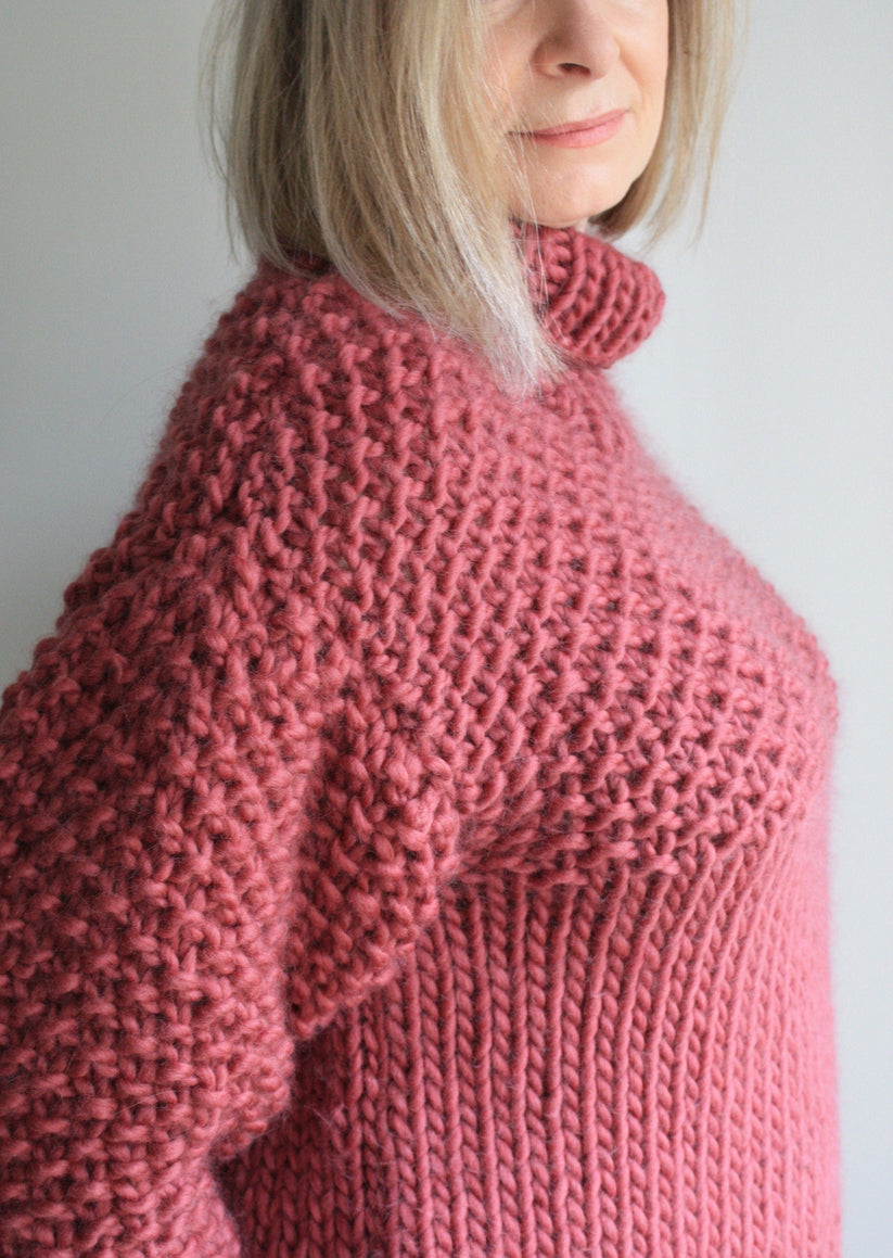 Chunky Knit Sweater Knitting Pattern | The Weekender (Beginner Friendl ...