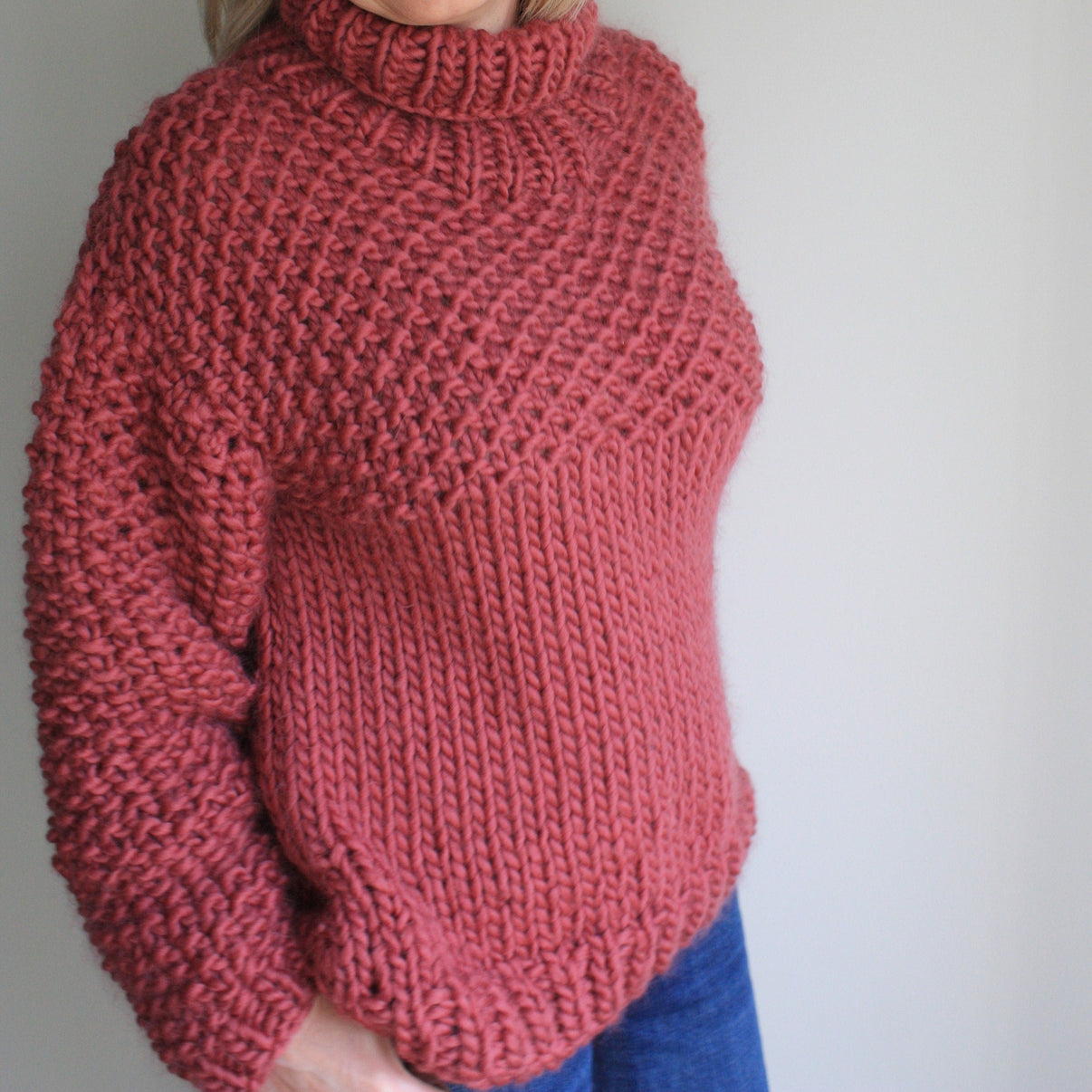Chunky Knit Sweater Knitting Pattern | The Weekender (Beginner Friendl ...