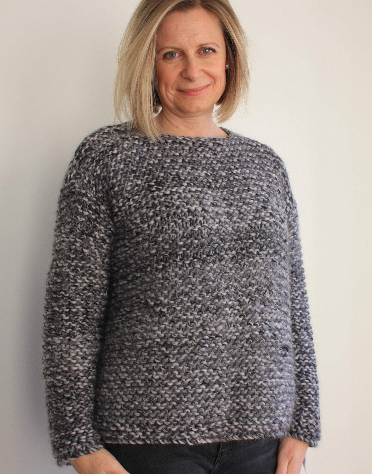 Knit Grinder Pattern Easy Knit Sweater Pattern