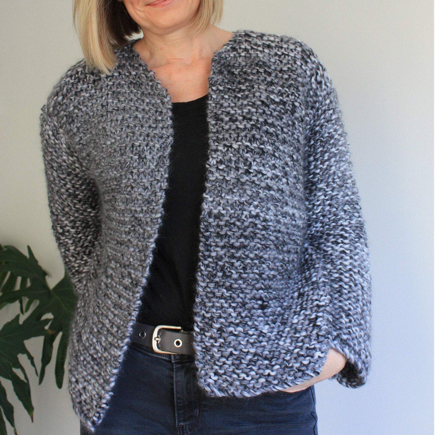 Easy Knitting Pattern - Easy Chunky Knit 3 in 1 Sweater/Cardigan - King & Eye