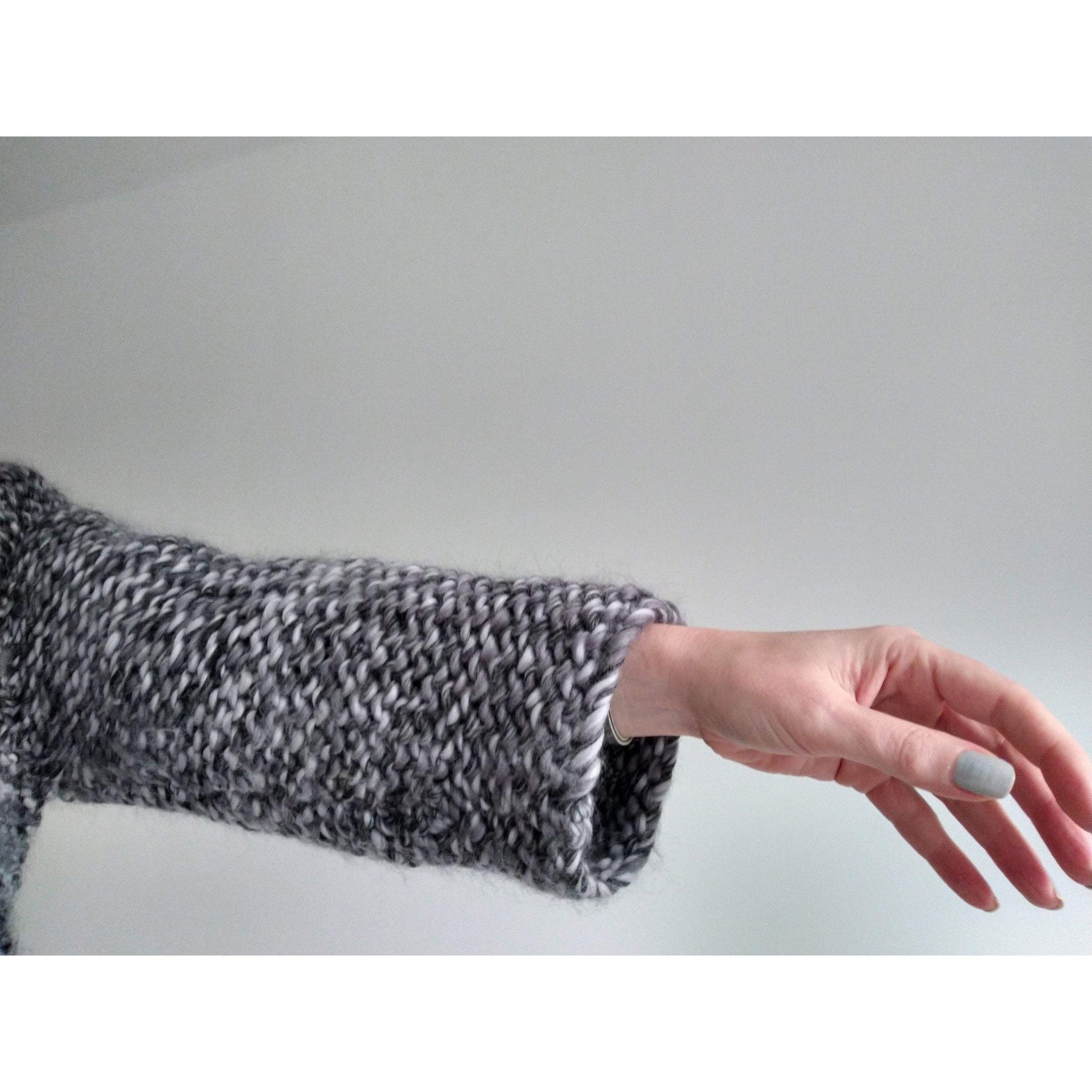 Easy Knitting Pattern - Easy Chunky Knit 3 in 1 Sweater/Cardigan - King & Eye