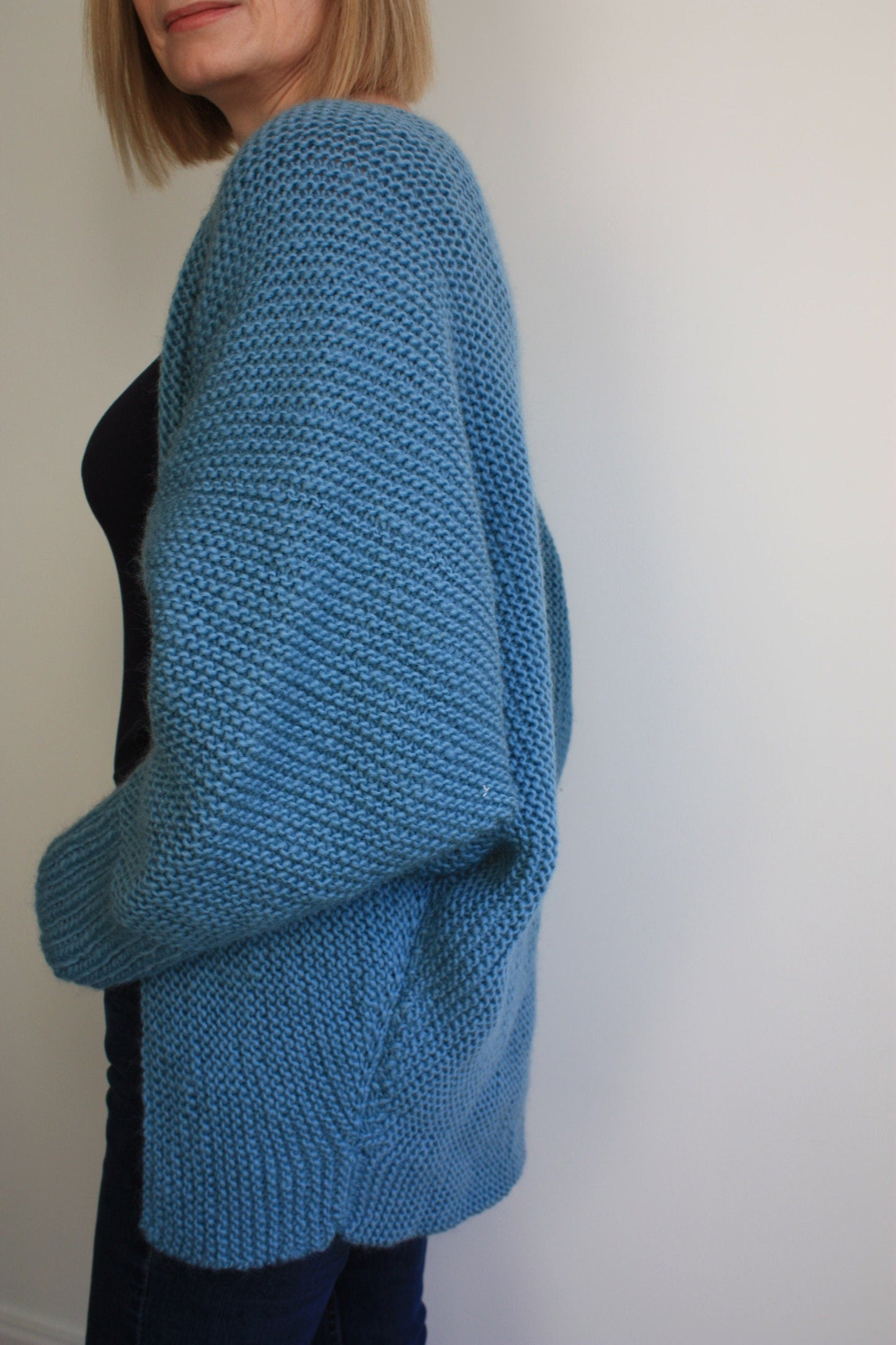 Easy Knitting Pattern - Oversized Batwing Cardigan | The Auchenbrach Cardigan - King & Eye