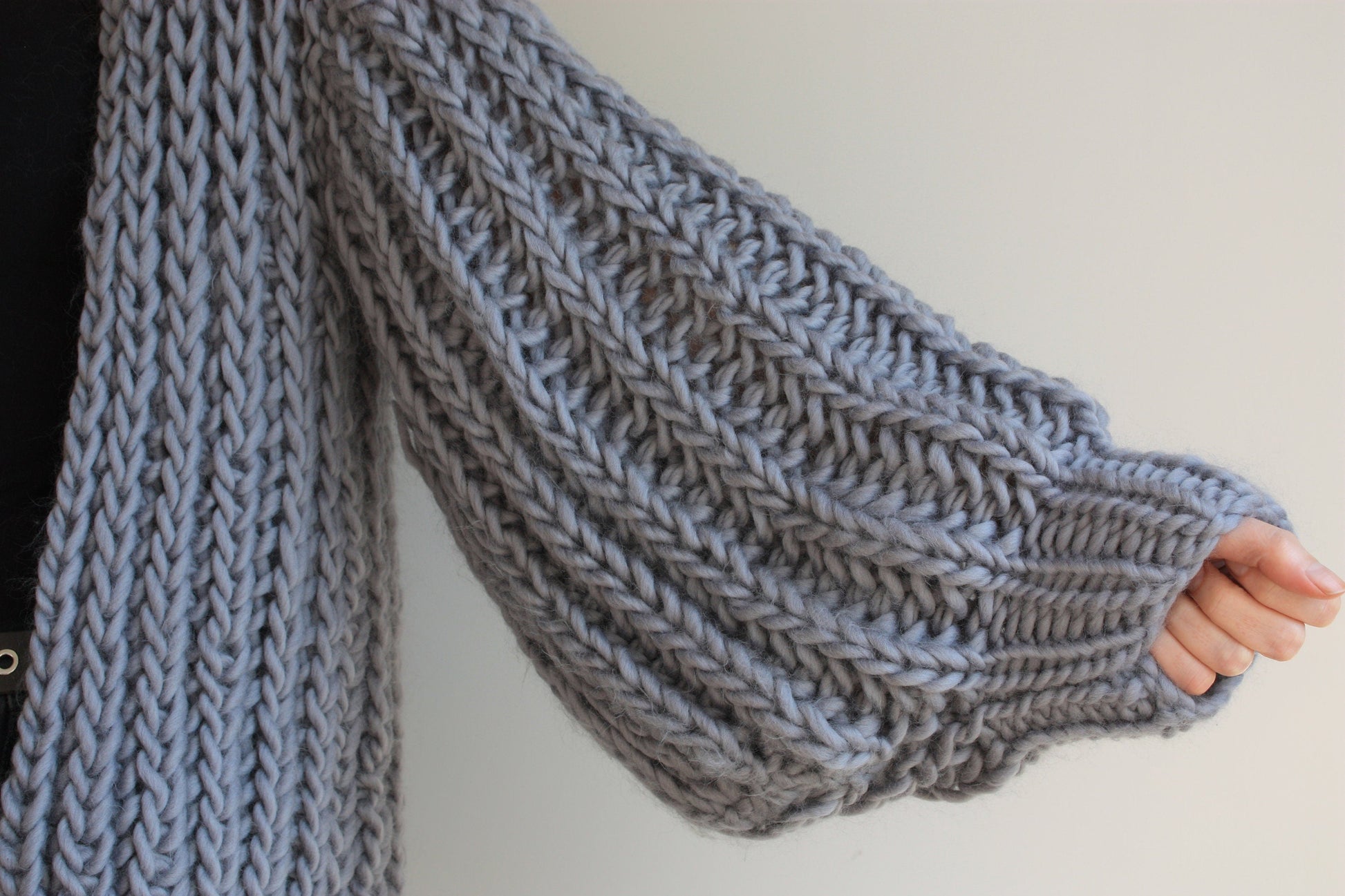 Easy Knitting Pattern - Oversized Chunky Knit Cardigan | The Portland Fisherman's Rib Knit Cardigan - King & Eye