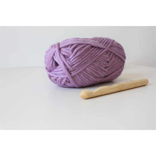Super Chunky Merino Thick Knitting Yarn - Lilac Lavender - King & Eye
